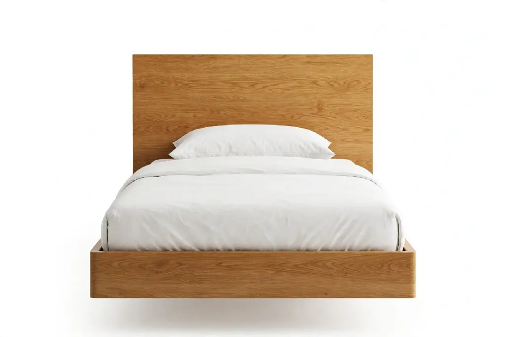 Solid-Panel-Honey-Oak-Single-Bed---Front-View-White-Background.webp
