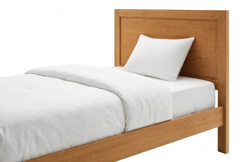 Solid-Panel-Honey-Oak-Single-Bed---Right-Side-View-White-Background.webp