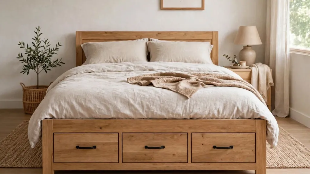 Storage Drawer Single Bed - Custom Storage Bed | Oak Storage Single Bed | 3 Drawer Single Bed | Furniture by Shakir