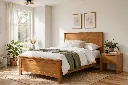 Solid Panel Honey Oak Single Bed | Premium Wooden Single Bed Price in Pakistan | Furniture by Shakir