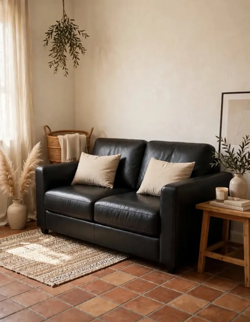 Noir Luxe 2 Seater Black Leather Sofa Price in Pakistan | Celebrity Edition