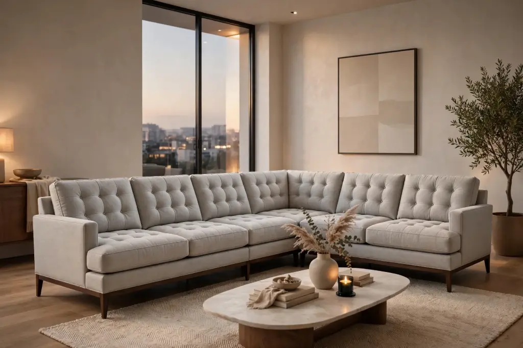 Modern Luxury L Shape Sofa Set - 7 Seater Corner Sofa Design | Custom Made Sofa in Karachi
